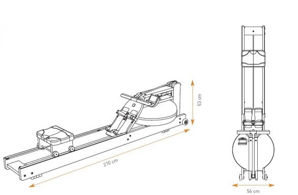 Waterrower eiken met s4 monitor (gebruikt)